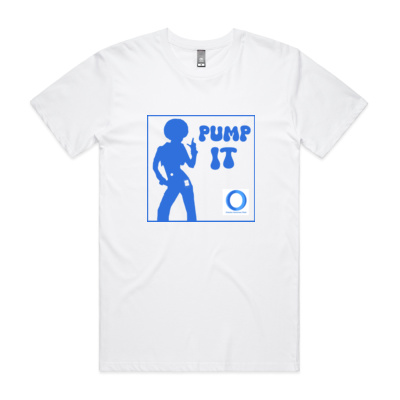 Pump It - Blue on White Thumbnail