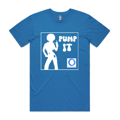 Pump It - White on Blue Thumbnail
