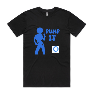Pump It. Blue on Black Thumbnail